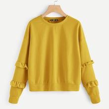 Shein Plus Frill Trim Sweatshirt