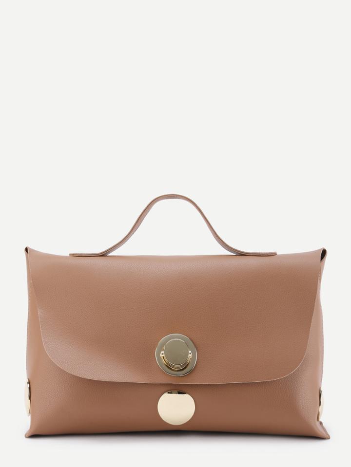 Shein Metal Detail Pu Tote Bag