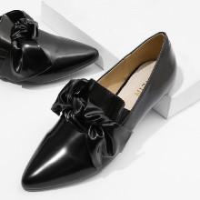 Shein Knot Design Pu Flats