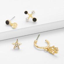 Shein Palm & Star Design Earring Set