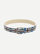 Shein Navy Union Jack Print Buckle Belt