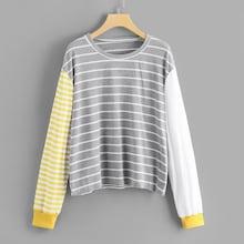 Shein Plus Striped Color-block Tee