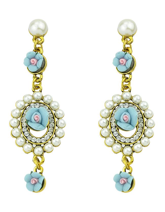 Shein Hanging Resin Pearl Earrings