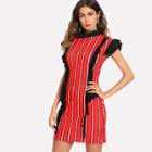 Shein Stripe Ruffle Dress