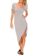 Shein Side Shirred Assymetrical T-shirt Dress