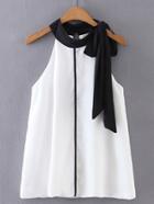 Shein Halterneck Knot Detail Sleeveless Top