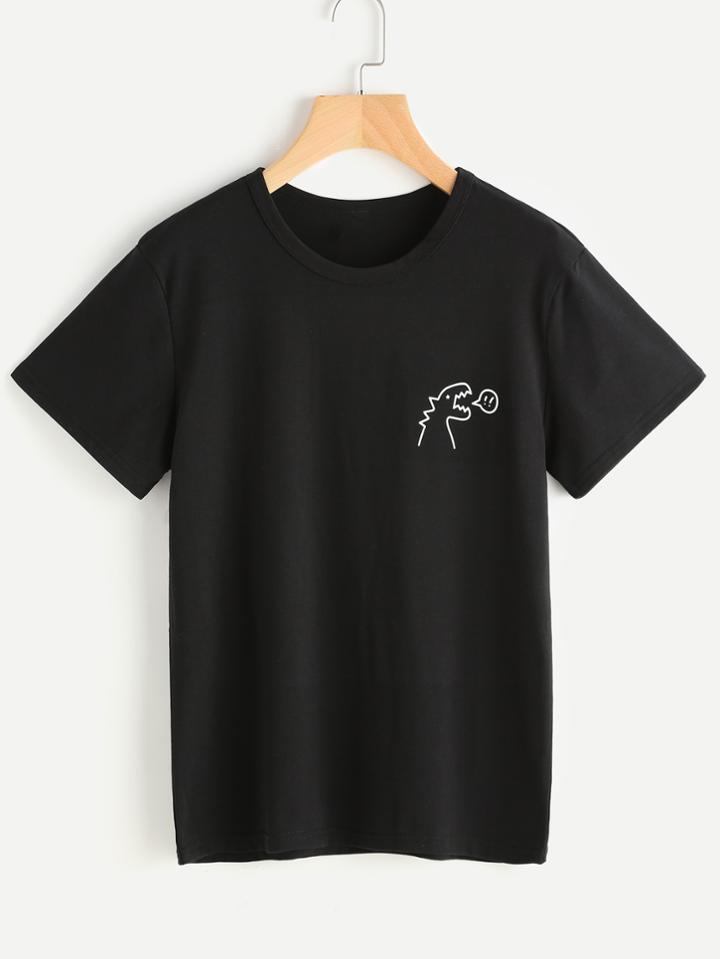Shein Crocodile Print Tee