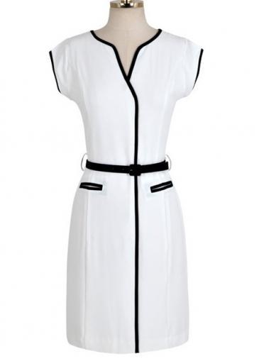 Rosewe Work Essential Short Sleeve Sheath Dress For Ol