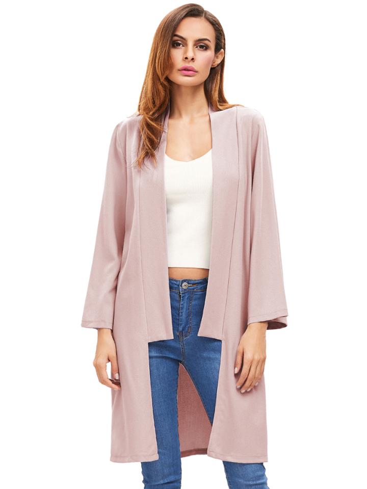 Shein Open Front Long Sleeve Outerwear