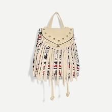 Shein Girls Tassel Detail Drawstring Backpack