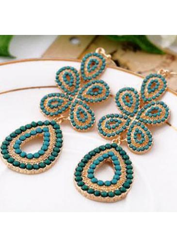 Rosewe Blue Drop Shaped Beads Decorated Bohemian Earrings