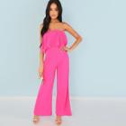 Shein Off Shoulder Solid Jumpsuit