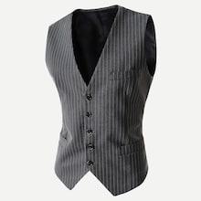 Shein Men Pointed Hem Striped Vest