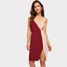 Shein Color Block Split Cami Dress