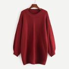 Shein Plus Drop Shoulder Rib Knit Sweater