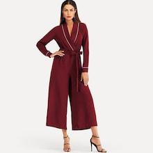 Shein Surplice Front Self Tie Jumpsuit