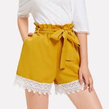 Shein Frill Lace Hem Shorts