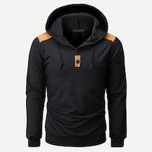 Shein Men Drawstring Detail Hooded Sweatshirt