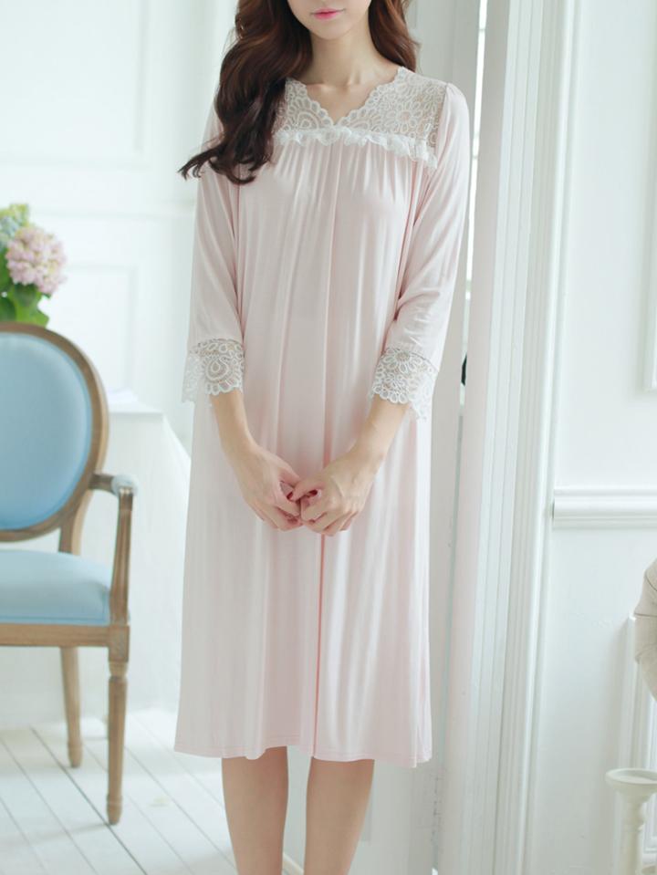 Shein Contrast Lace Trim Dress