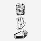 Shein Hand & Skeleton Brooch Set 3pcs