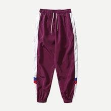 Shein Men Contrast Panel Letter Print Drawstring Pants