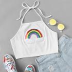 Shein Contrast Rainbow Sequin Rib Knit Halter Top
