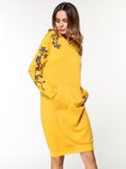 Shein Flower Embroidered Hoodie Dress