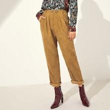 Shein Button Detail Corduroy Straight Leg Pants