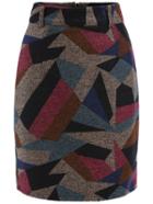 Shein Colour Geometric Print Slim Skirt