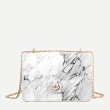 Shein Marble Pattern Chain Bag