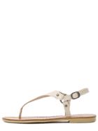 Shein Buckled Ankle Strap White Thong Sandals