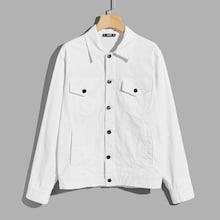 Shein Men Pocket Patched Button Up Shirt