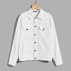 Shein Men Pocket Patched Button Up Shirt