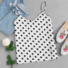 Shein Scallop Polka Dot Cami Top