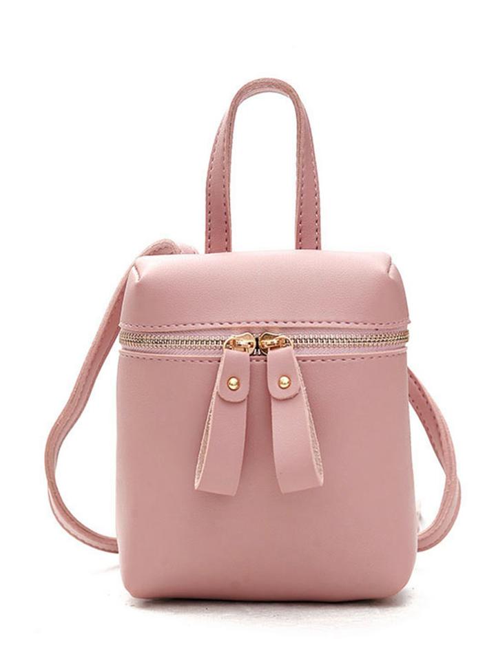 Shein Top Handle Zip Front Backpack