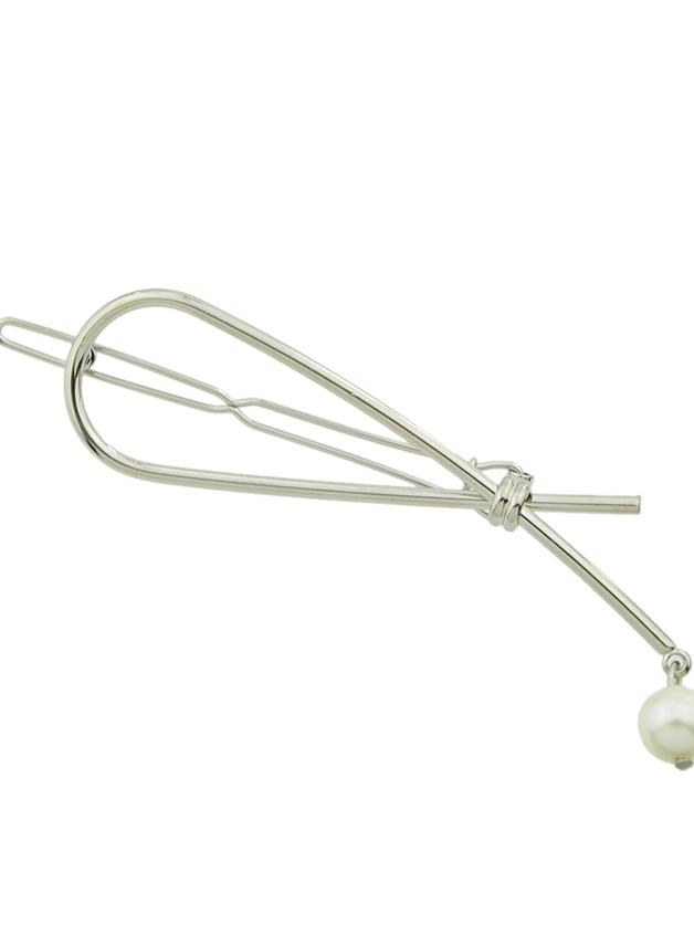 Shein Silver New Metal Imitation Pearl Hair Clip
