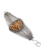 Shein Yellow Zebra Silver Chain Bracelet