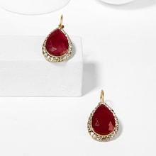 Shein Waterdrop Gemstone Drop Earrings