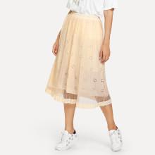 Shein Hollow Out Mesh Skirt