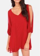 Rosewe Fine Quality V Neck Long Sleeve Woman Dress