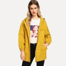 Shein Faux Leather Utility Jacket