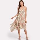 Shein Double Strap Layered Floral Dress