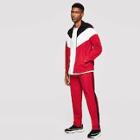 Shein Men Zip Up Color-block Sweatshirt & Pants Set