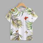 Shein Jungle Leaf Print T-shirt