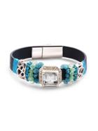 Shein Crystal And Beads Embellished Bracelet