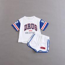Shein Boys Letter Print Tee With Shorts