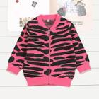 Shein Toddler Girls Tiger Stripe Sweater Coat