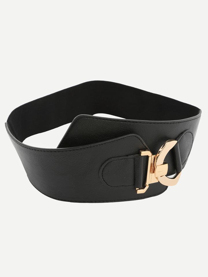 Shein Black Interlock Wide Belt