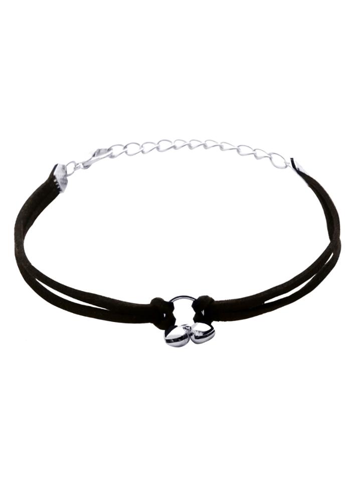 Shein Black Double Strand Silver Bell Charm Bracelet