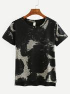 Shein Black Tie Dye T-shirt
